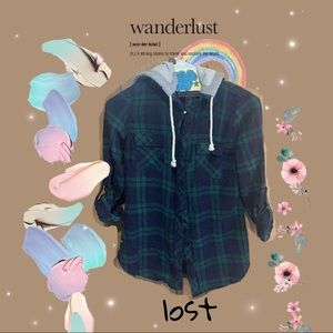 Kpop style flannel hoodie yes ma’am!